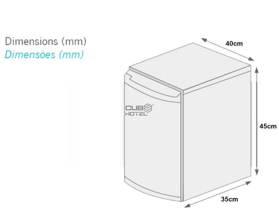 Minibar Silencioso Compacto Porta Inox S20 PERSEO
